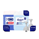 Kit Lavanderia Lava Roupas Líquido Lavanderia Pro 7L + Amaciante 7L Comfort + 02 Válvulas Pump para Galão 5L/7L + Brinde Bola Magica Magic Ball para Retirar Fiapos e Pelos
